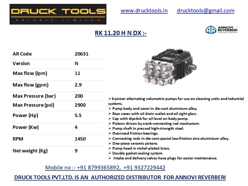 RK 11.20 H N DX 11 LPM 200 BAR