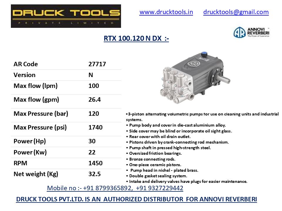 RTX 100.120 N DX 100 LPM 120 BAR 