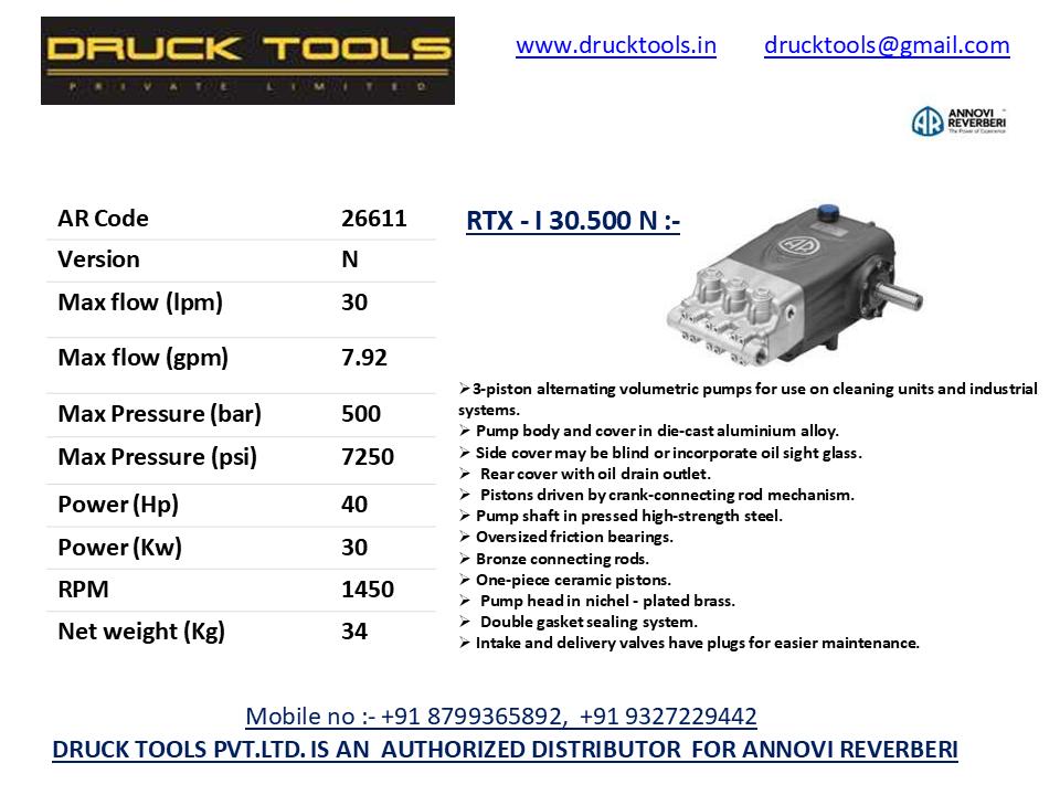 RTX - I 30.500 N  30 LPM 500 BAR 