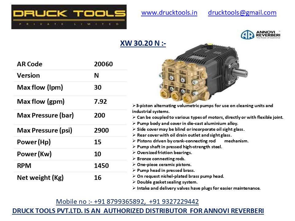 XW 30.20 N 30 LPM 200 BAR